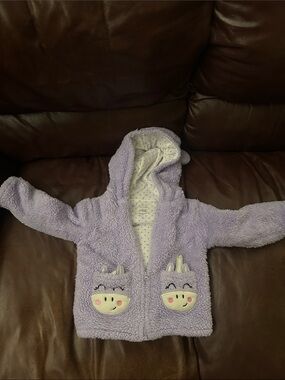 Cozy Lavender Unicorn Hooded Jacket for Kids